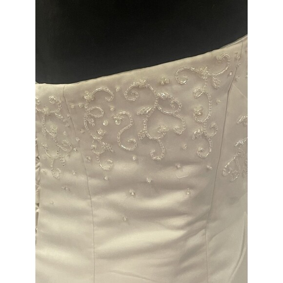 Memories By Maggie Sottero Wedding Gown Strapless with Modesty jacket 14 sequins - Picture 15 of 16